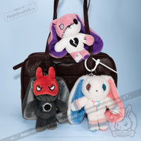 Load image into Gallery viewer, Plushie Dreadfuls - Gender Dysphoria Rabbit Plush Keychain Accessory Keychain
