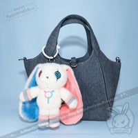 Load image into Gallery viewer, Plushie Dreadfuls - Gender Dysphoria Rabbit Plush Keychain Accessory Keychain
