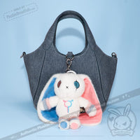 Load image into Gallery viewer, Plushie Dreadfuls - Gender Dysphoria Rabbit Plush Keychain Accessory Keychain
