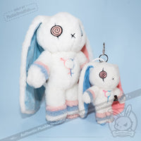 Load image into Gallery viewer, Plushie Dreadfuls - Gender Dysphoria Rabbit Plush Keychain Accessory Keychain
