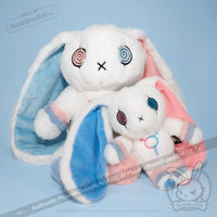 Load image into Gallery viewer, Plushie Dreadfuls - Gender Dysphoria Rabbit Plush Keychain Accessory Keychain
