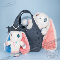 Load image into Gallery viewer, Plushie Dreadfuls - Gender Dysphoria Rabbit Plush Keychain Accessory Keychain
