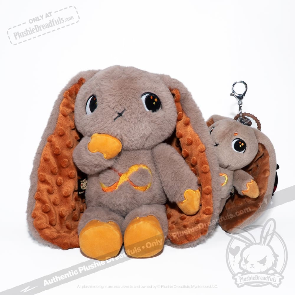 Plushie Dreadfuls - Gold Autism Rabbit Plush Keychain Accessory Keychain