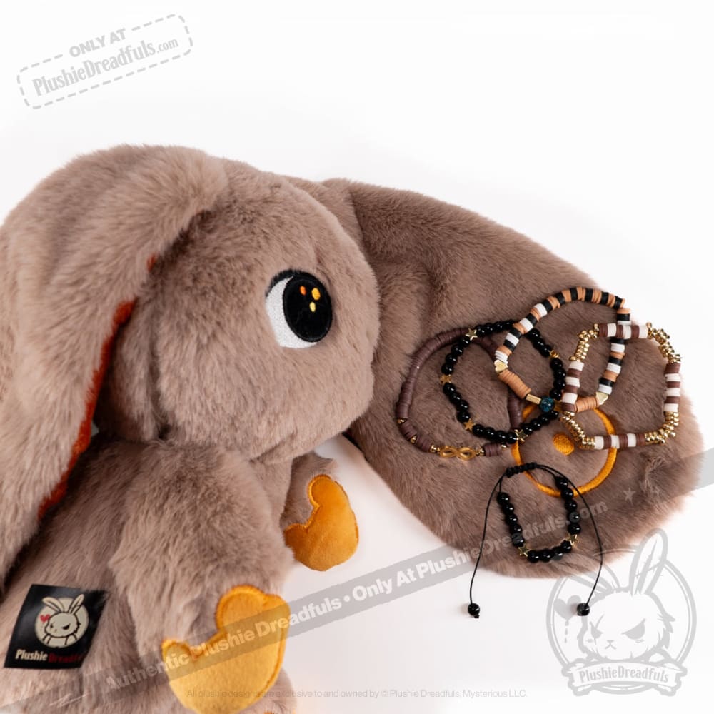 Plushie Dreadfuls - Gold Autism Rabbit Stacking Friendship Bracelet