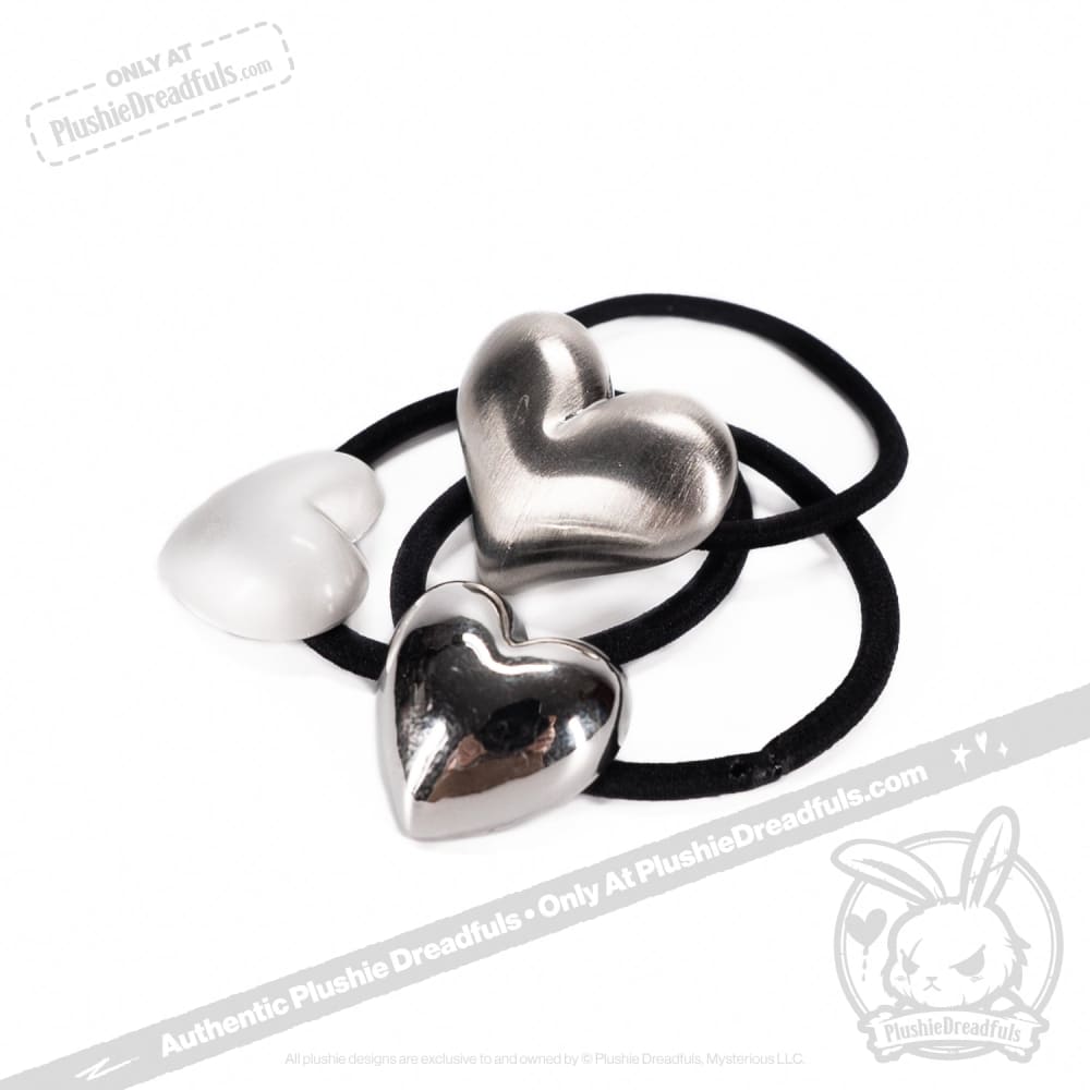 Plushie Dreadfuls - Goth Girl 3 Heart Bracelet Set