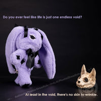 Load image into Gallery viewer, Plushie Dreadfuls - Goth Rabbit Plush Stuffed Animal Plush
