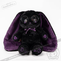 Load image into Gallery viewer, Plushie Dreadfuls - Goth Shy Rabbit - Plush Stuffed Animal plush
