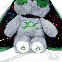 Load image into Gallery viewer, Plushie Dreadfuls - Grey Witch Rabbit - Plush Stuffed Animal - Mysterious

