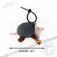 Load image into Gallery viewer, Plushie Dreadfuls - Hangry Pizza Opossum Plush Keychain Keychain
