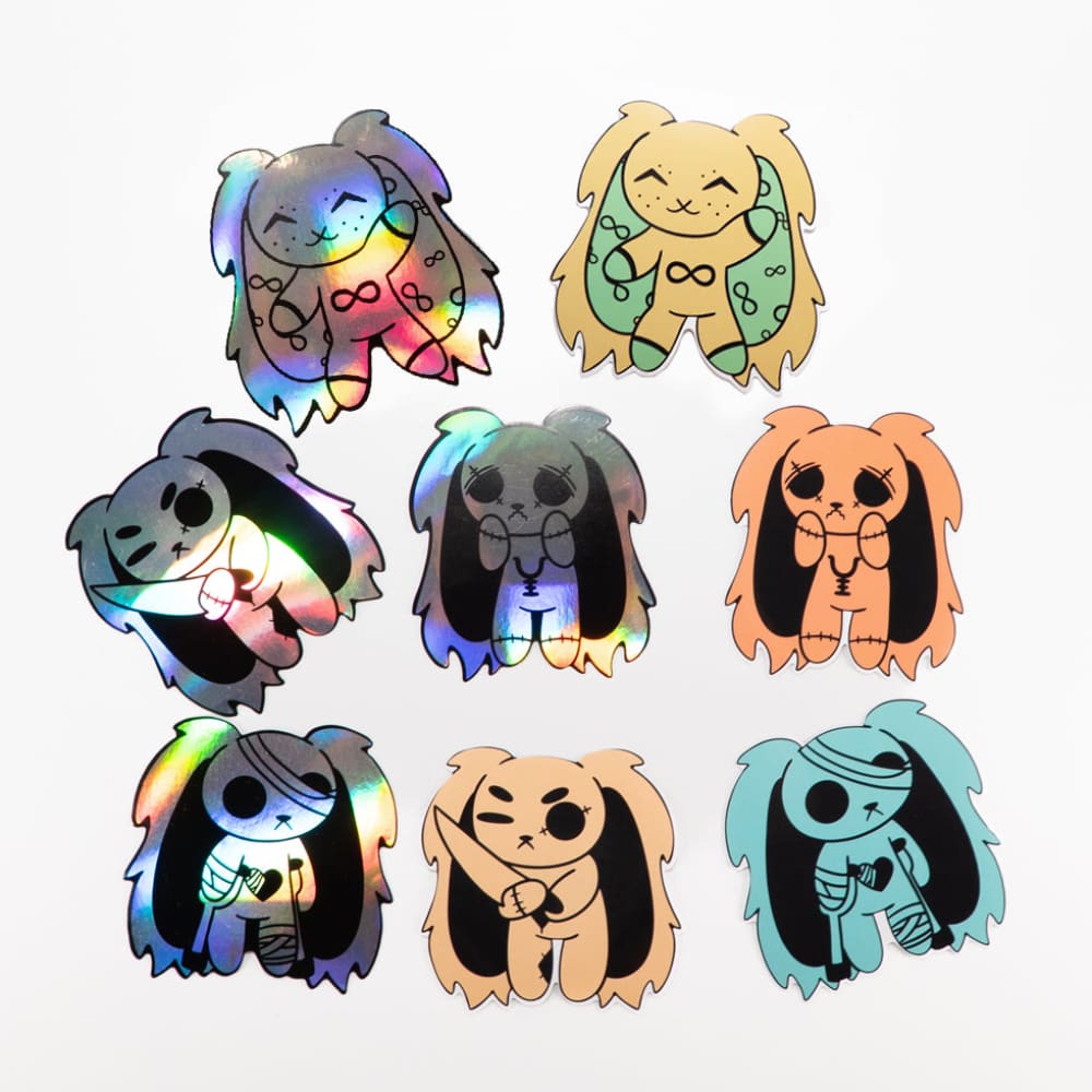Plushie Dreadfuls Holographic Mood Stickers sticker