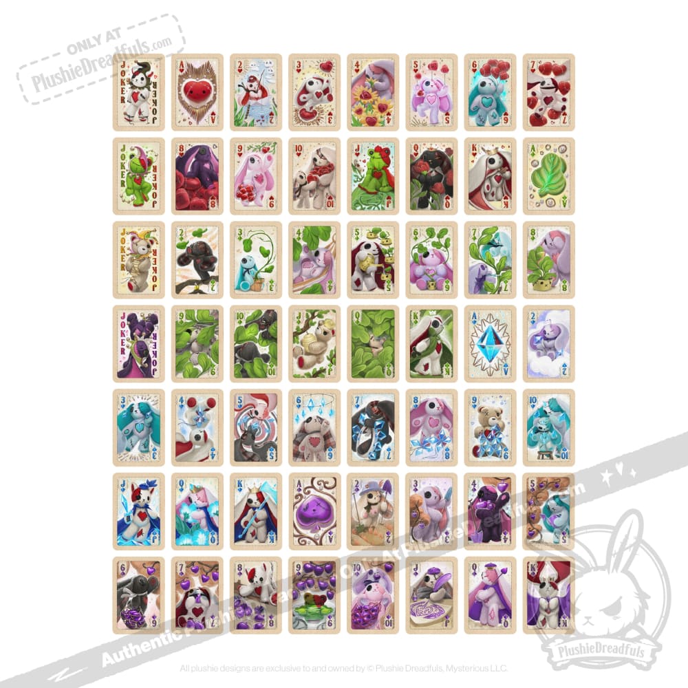 Plushie Dreadfuls - Illustrated Card Deck Love Rabbit Edition game