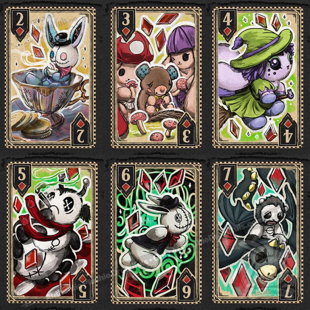 Plushie Dreadfuls - Illustrated Card Deck Wonderland Edition game