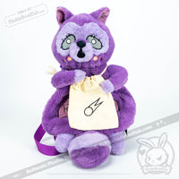 Load image into Gallery viewer, Plushie Dreadfuls -  Klepto Raccoon Plush Backpack - Mysterious

