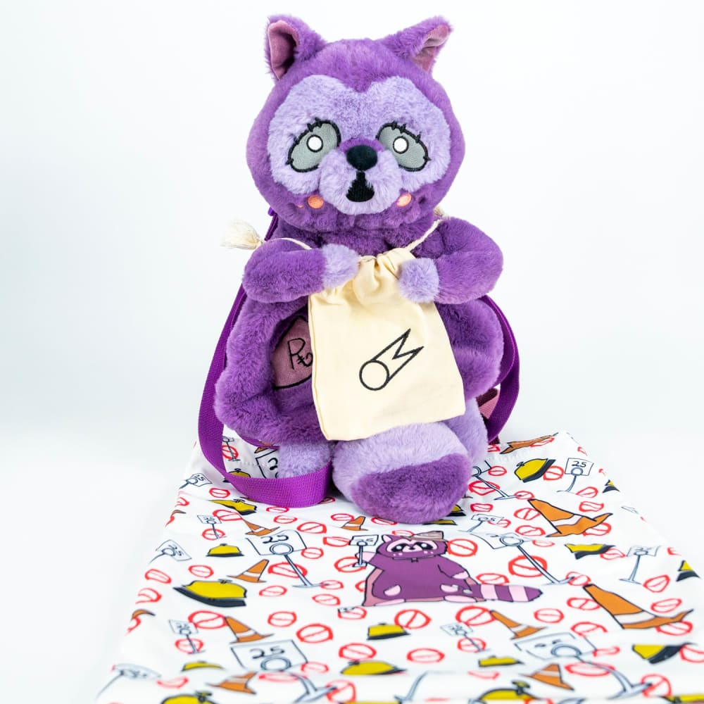 Plushie Dreadfuls -  Klepto Raccoon Plush Backpack - Mysterious