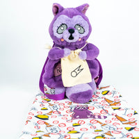 Load image into Gallery viewer, Plushie Dreadfuls -  Klepto Raccoon Plush Backpack - Mysterious
