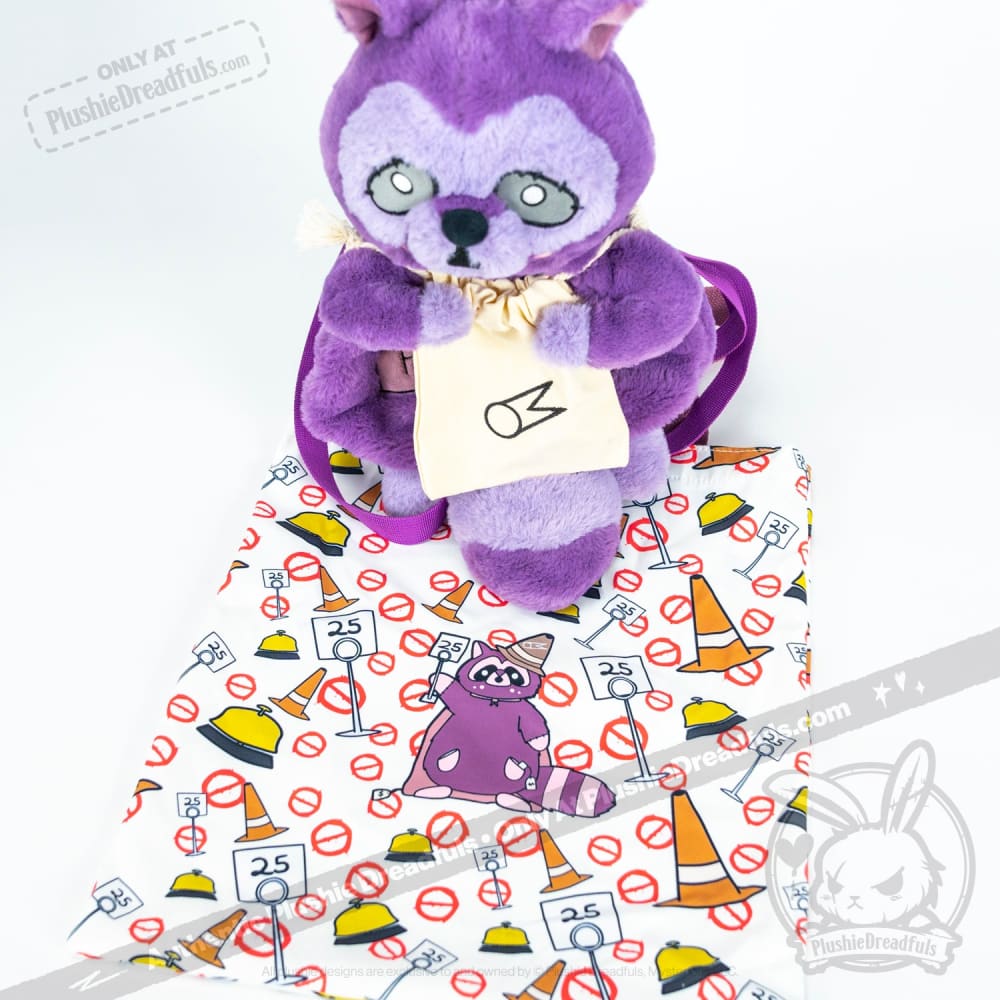 Plushie Dreadfuls -  Klepto Raccoon Plush Backpack - Mysterious
