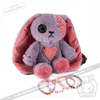 Load image into Gallery viewer, Plushie Dreadfuls - Lavender Love Rabbit Stacking Friendship Bracelet
