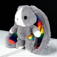 Load image into Gallery viewer, Plushie Dreadfuls - LGBTQIA Bunny - Plush Stuffed Animal - Mysterious
