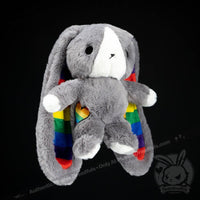 Load image into Gallery viewer, Plushie Dreadfuls - LGBTQIA Bunny - Plush Stuffed Animal - Mysterious
