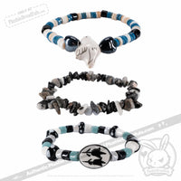 Load image into Gallery viewer, Plushie Dreadfuls - Magpie Stacking Friendship Bracelet
