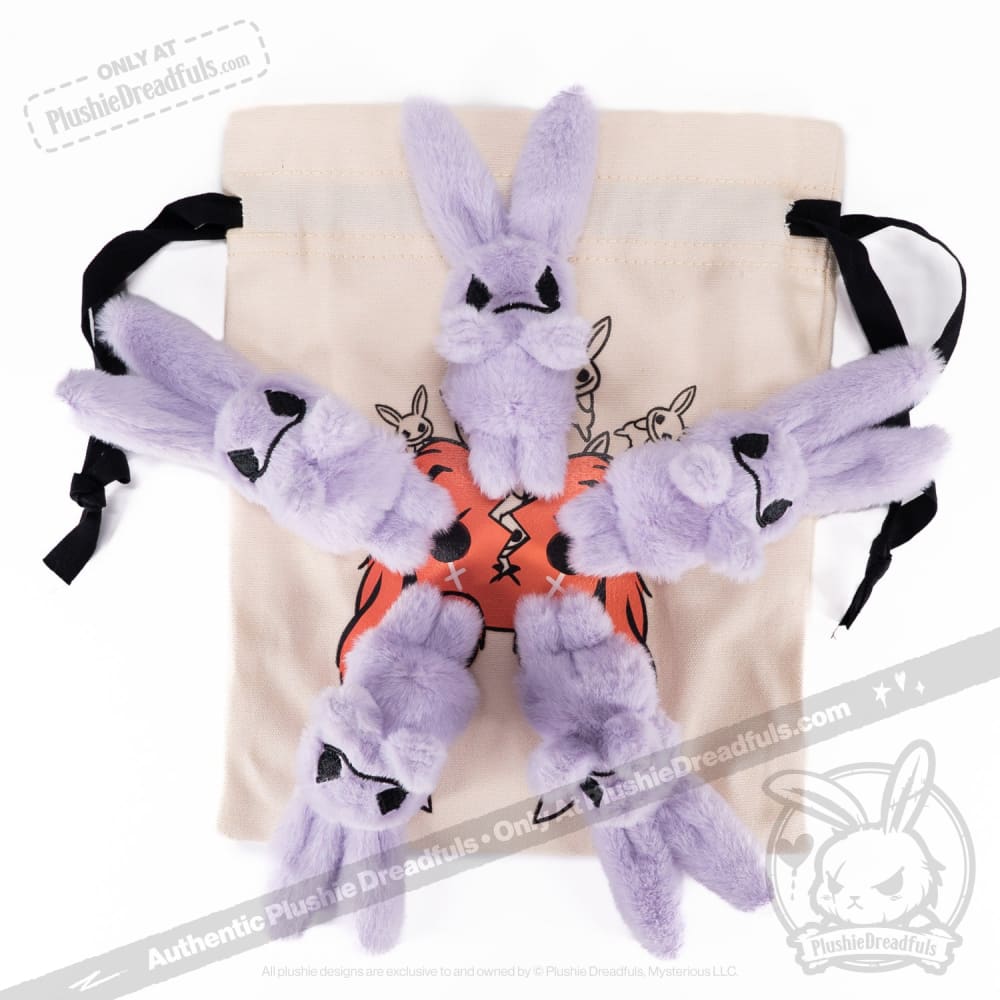 Plushie Dreadfuls - Anxiety Bunnies (Set Of 5) Plush Stuffed Animal Lavender Plush