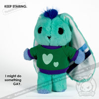 Load image into Gallery viewer, Plushie Dreadfuls - Mlm Gay Bunny Plush Stuffed Animal Plush
