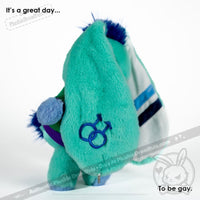 Load image into Gallery viewer, Plushie Dreadfuls - Mlm Gay Bunny Plush Stuffed Animal Plush
