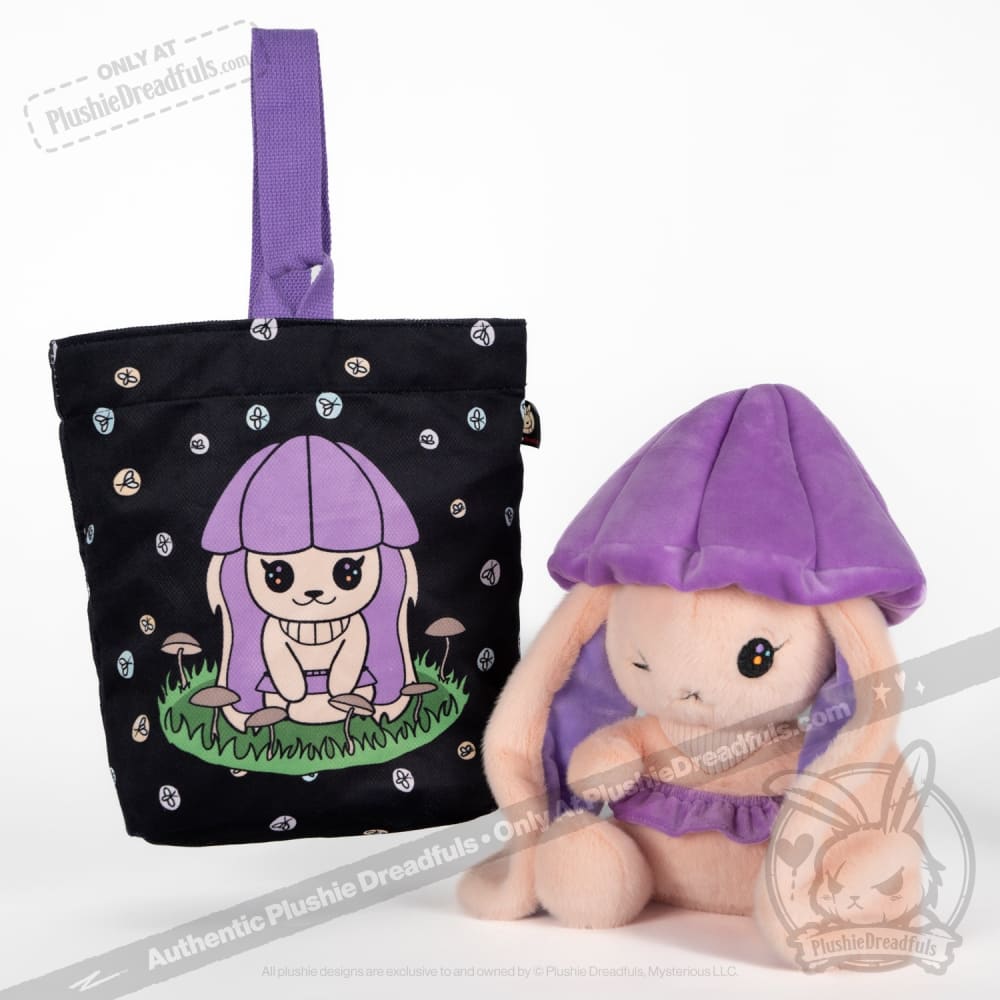 Plushie Dreadfuls - Mushroom Rabbit Lilac Bonnet Plush Stuffed Animal Toy