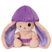 Load image into Gallery viewer, Plushie Dreadfuls - Mushroom Rabbit Lilac Bonnet Plush Stuffed Animal Toy
