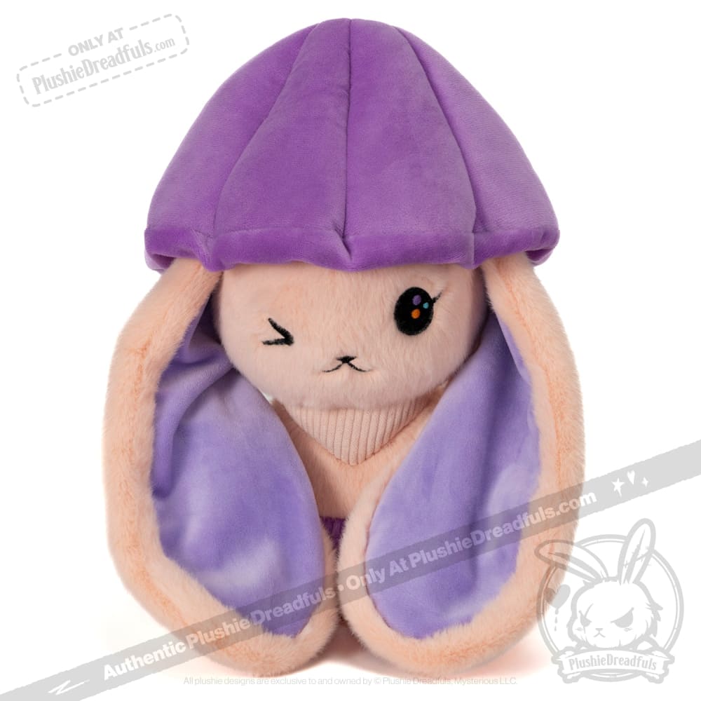 Plushie Dreadfuls - Mushroom Rabbit Lilac Bonnet Plush Stuffed Animal Toy
