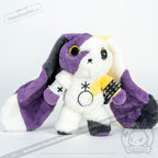 Plushie Dreadfuls -Non Binary Rabbit - Plush Stuffed Animal - Mysterious