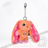 Load image into Gallery viewer, Plushie Dreadfuls - Orange Autism Rabbit Plush Keychain Accessory Keychain
