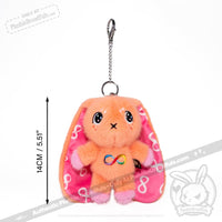 Load image into Gallery viewer, Plushie Dreadfuls - Orange Autism Rabbit Plush Keychain Accessory Keychain
