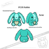 Load image into Gallery viewer, Plushie Dreadfuls - PCOS Rabbit - Plush Stuffed Animal - Mysterious
