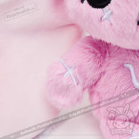 Load image into Gallery viewer, Plushie Dreadfuls - Pink Anxiety Rabbit Plush Keychain Accessory Keychain
