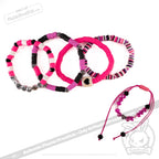 Plushie Dreadfuls -Pink Anxiety Rabbit Stacking Friendship Bracelet