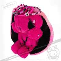 Load image into Gallery viewer, Plushie Dreadfuls -Pink Anxiety Rabbit Stacking Friendship Bracelet
