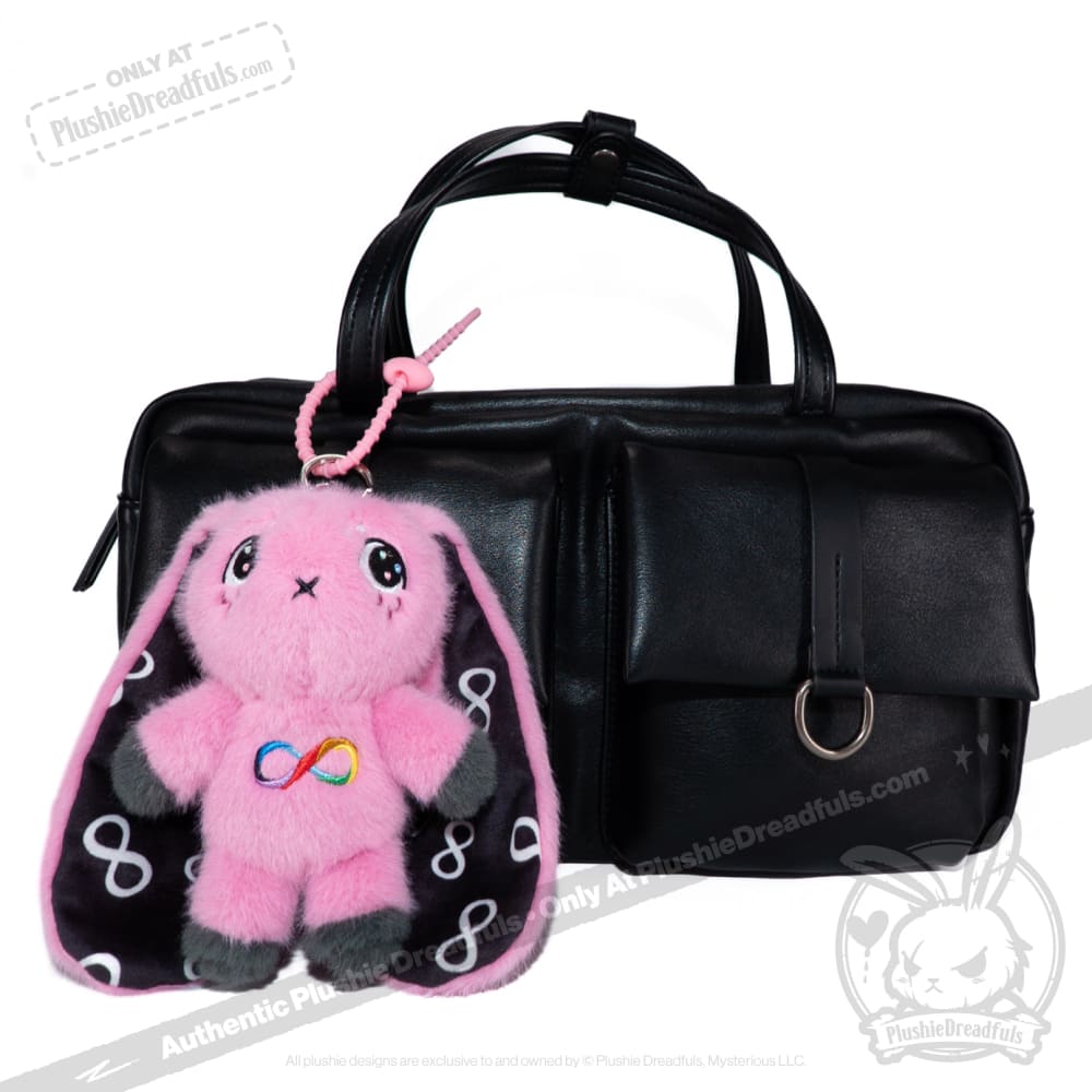 Plushie Dreadfuls - Pink Autism Rabbit Plush Keychain Accessory Keychain