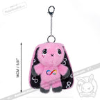 Plushie Dreadfuls - Pink Autism Rabbit Plush Keychain Accessory Keychain