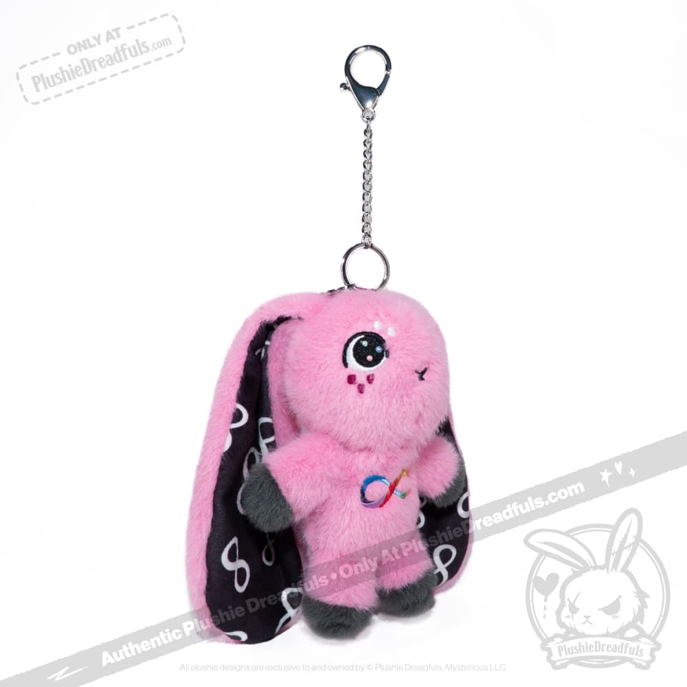 Plushie Dreadfuls - Pink Autism Rabbit Plush Keychain Accessory Keychain