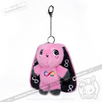 Plushie Dreadfuls - Pink Autism Rabbit Plush Keychain Accessory Keychain