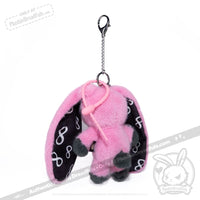 Load image into Gallery viewer, Plushie Dreadfuls - Pink Autism Rabbit Plush Keychain Accessory Keychain
