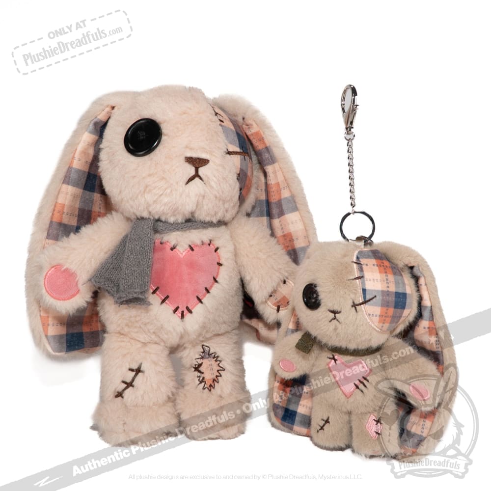 Plushie Dreadfuls - Plaid Love Rabbit Plush Keychain Accessory - Mysterious