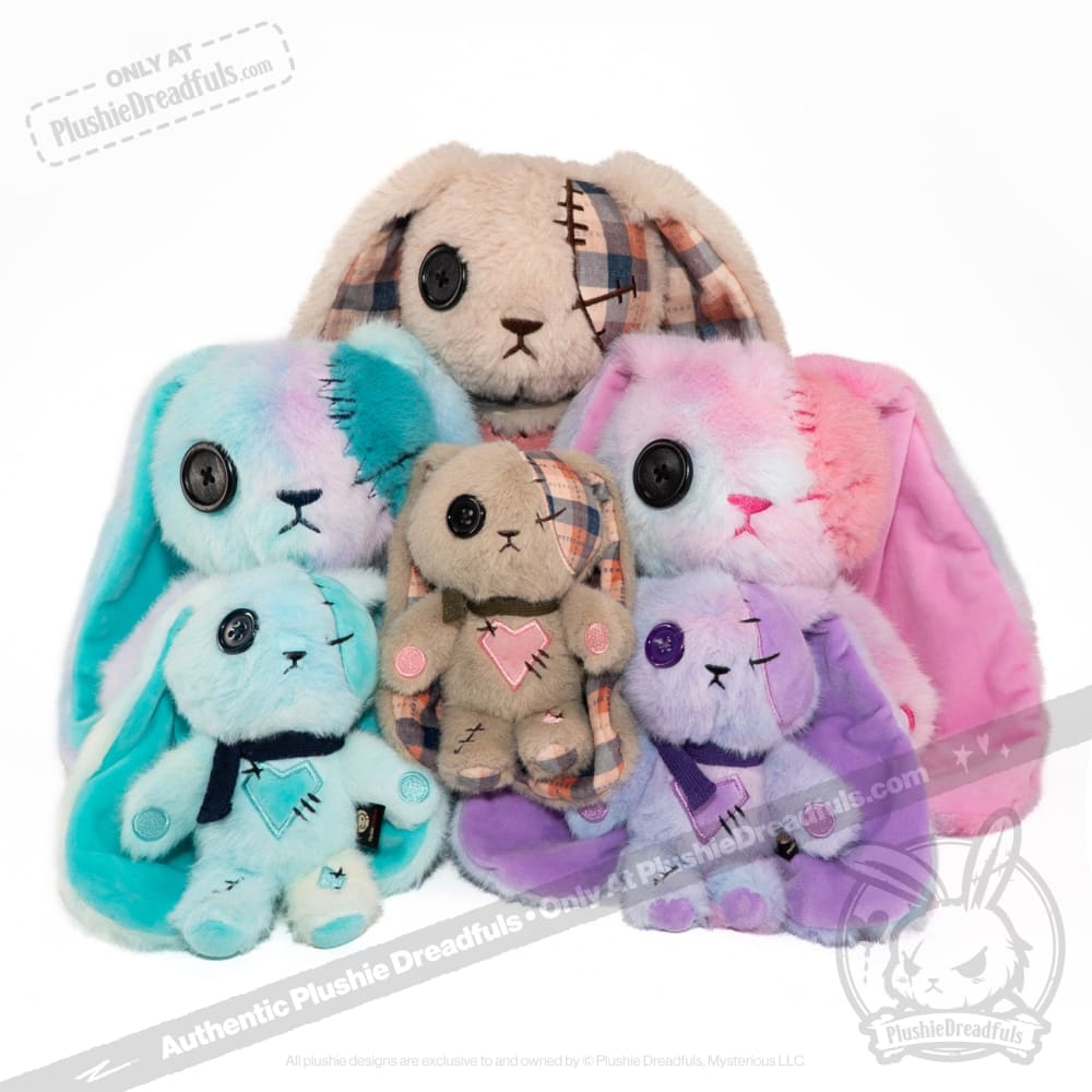 Plushie Dreadfuls - Plaid Love Rabbit Plush Keychain Accessory - Mysterious