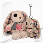 Plushie Dreadfuls - Plaid Love Rabbit Plush Keychain Accessory - Mysterious