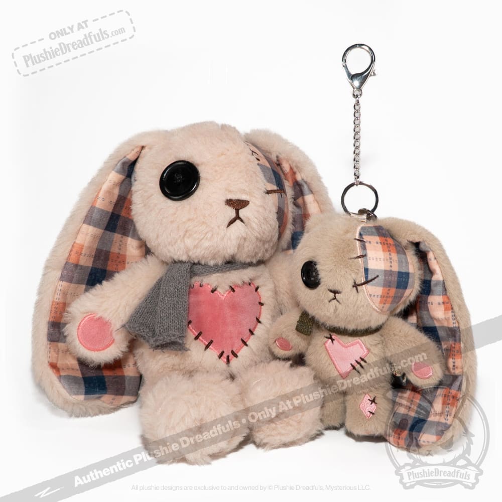 Plushie Dreadfuls - Plaid Love Rabbit Plush Keychain Accessory - Mysterious