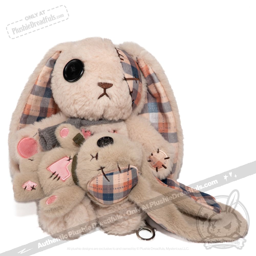 Plushie Dreadfuls - Plaid Love Rabbit Plush Keychain Accessory - Mysterious
