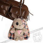 Plushie Dreadfuls - Plaid Love Rabbit Plush Keychain Accessory - Mysterious