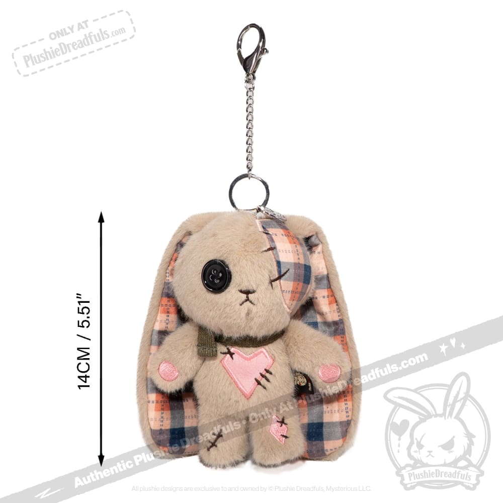 Plushie Dreadfuls - Plaid Love Rabbit Plush Keychain Accessory - Mysterious