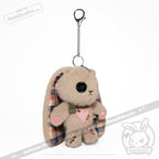 Plushie Dreadfuls - Plaid Love Rabbit Plush Keychain Accessory - Mysterious